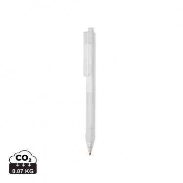 Logotrade corporate gift image of: X9 frosted pen with silicone grip