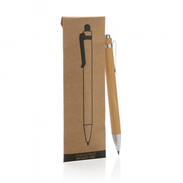 Logo trade corporate gifts image of: Pynn bamboo infinity pen