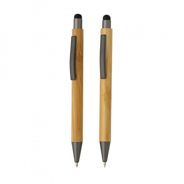 Logotrade promotional merchandise photo of: Bamboo modern pen set in box