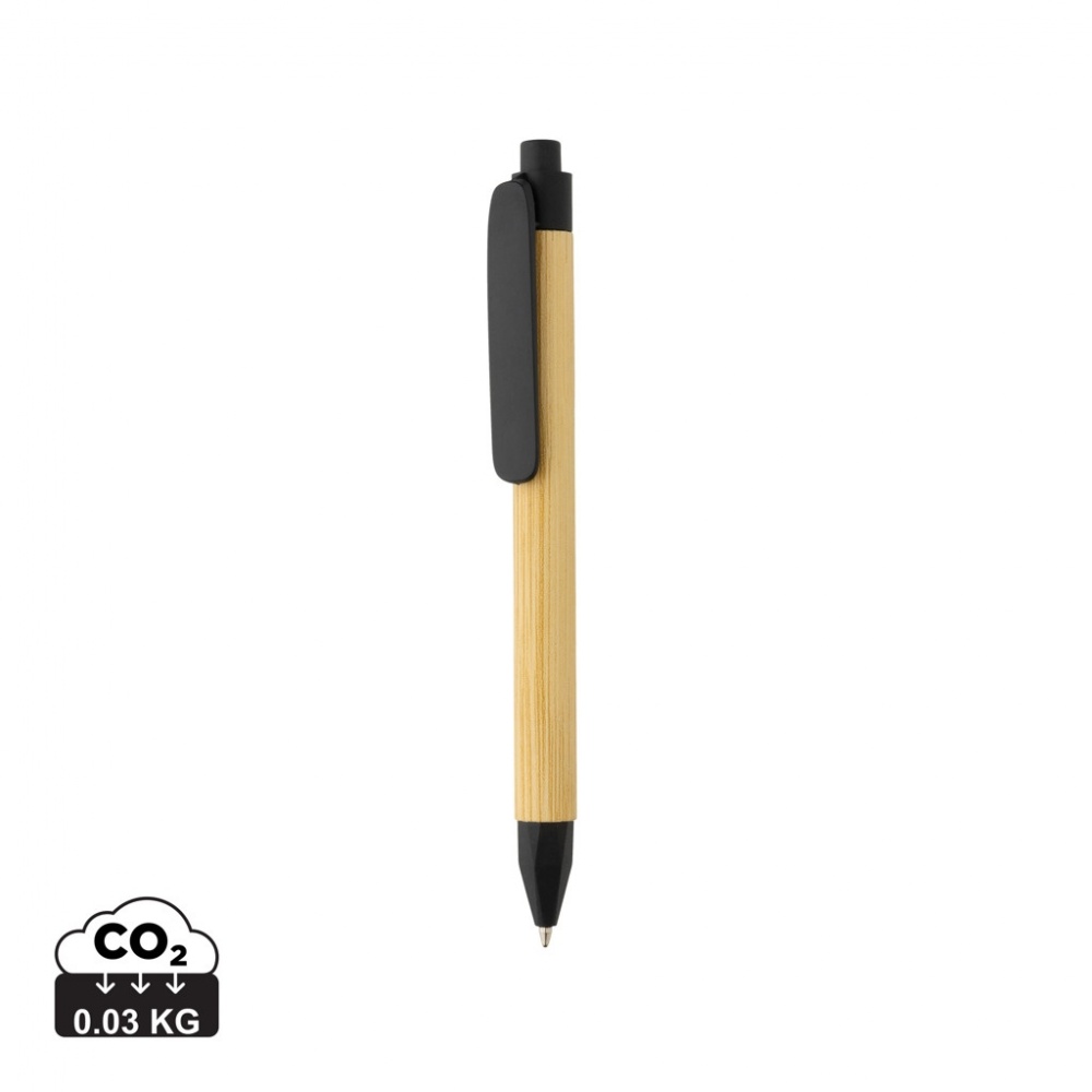 Logo trade promotional gifts image of: Write responsible recycled paper barrel pen
