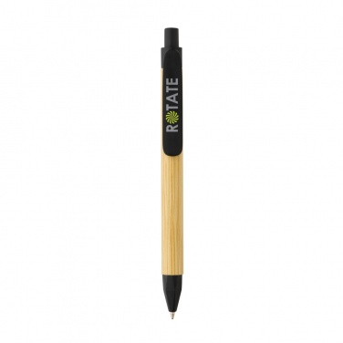 Logo trade promotional giveaways picture of: Write responsible recycled paper barrel pen