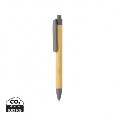 Logo trade promotional gifts image of: Write responsible recycled paper barrel pen