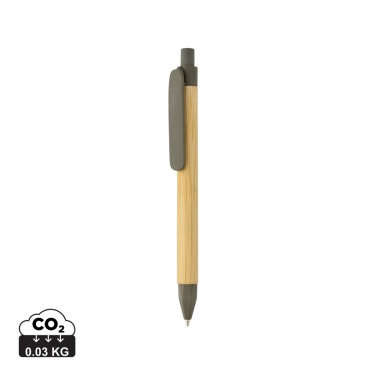 Logo trade promotional products image of: Write responsible recycled paper barrel pen