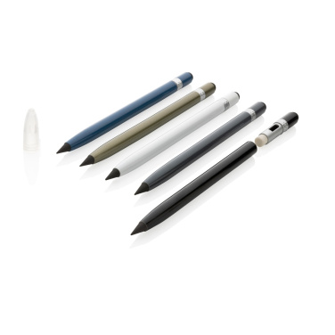 Logo trade business gifts image of: Aluminum inkless pen with eraser