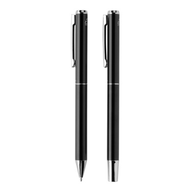 Logotrade promotional gift picture of: Swiss Peak Cedar RCS certified recycled aluminum pen set