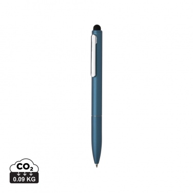 Logotrade promotional giveaway image of: Kymi RCS certified recycled aluminium pen with stylus