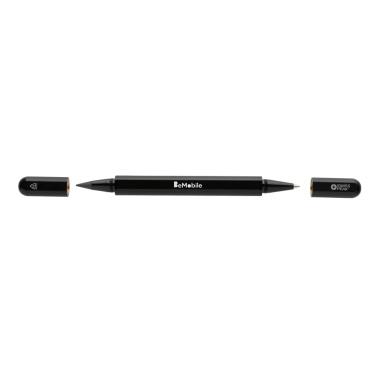 Logo trade promotional giveaways picture of: Swiss Peak Storm RCS recycled aluminum dual tip pen