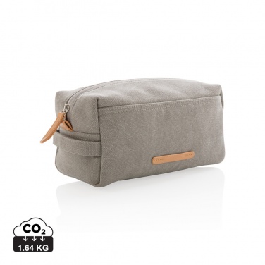 Logo trade promotional gifts picture of: Canvas toiletry bag PVC free