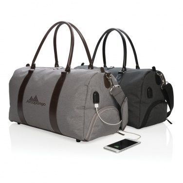 Logo trade business gift photo of: Weekend bag with USB A output