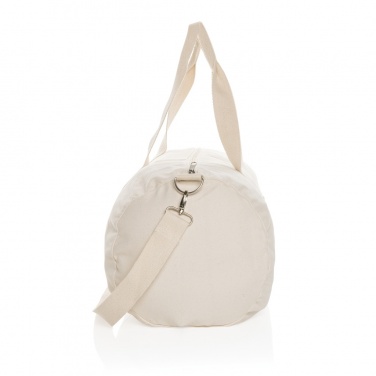 Logo trade corporate gifts image of: Impact Aware™ 285gsm rcanvas duffel bag undyed