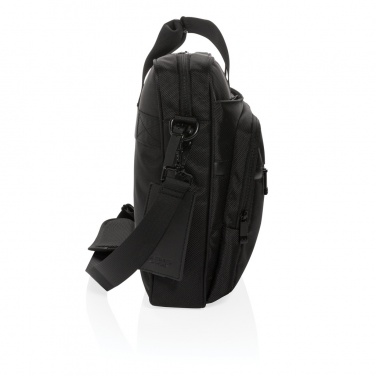 Logotrade promotional product picture of: Swiss Peak RPET Voyager RFID 15.6" laptop bag