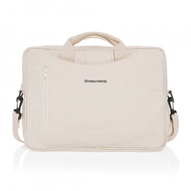 Logotrade promotional products photo of: Laluka AWARE™ recycled cotton 15.4 inch laptop bag