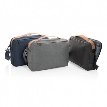 Logo trade corporate gift photo of: Impact AWARE™ 300D two tone deluxe 15.6" laptop bag