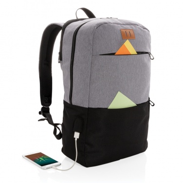 Logotrade promotional merchandise image of: Modern 15.6" USB & RFID laptop backpack PVC free