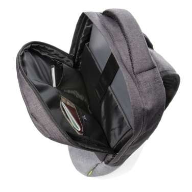 Logo trade advertising products picture of: Duo colour RPET 15.6" RFID laptop backpack PVC free