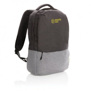 Logotrade promotional merchandise image of: Duo colour RPET 15.6" RFID laptop backpack PVC free