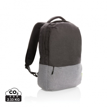 Logo trade business gift photo of: Duo colour RPET 15.6" RFID laptop backpack PVC free