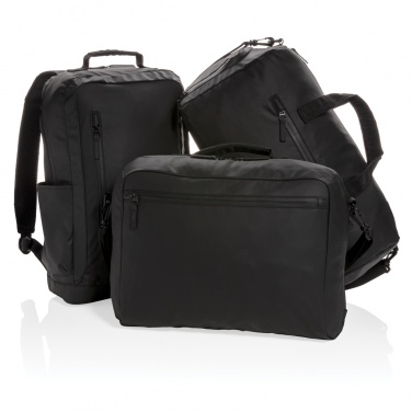 Logo trade promotional giveaways image of: Fashion black 15.6" laptop backpack PVC free