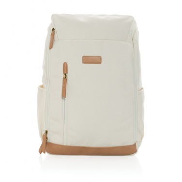 Logotrade promotional item picture of: Impact AWARE™ 16 oz. recycled canvas 15" laptop backpack