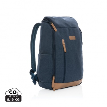 Logo trade promotional items image of: Impact AWARE™ 16 oz. recycled canvas 15" laptop backpack