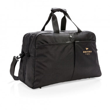 Logo trade promotional gifts image of: Swiss Peak RFID duffle with suitcase opening