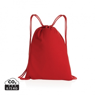 Logo trade promotional gift photo of: Impact AWARE™ recycled cotton drawstring backpack 145g