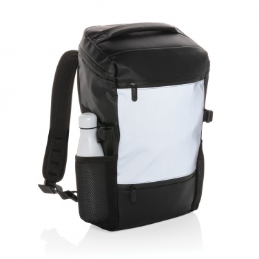 Logo trade promotional giveaways image of: PU high visibility easy access 15.6" laptop backpack
