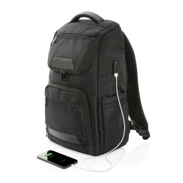 Logotrade promotional gift picture of: Swiss Peak AWARE™ RPET Voyager 15.6" laptop backpack