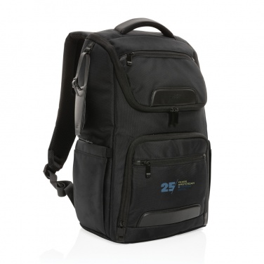 Logo trade promotional merchandise image of: Swiss Peak AWARE™ RPET Voyager 15.6" laptop backpack