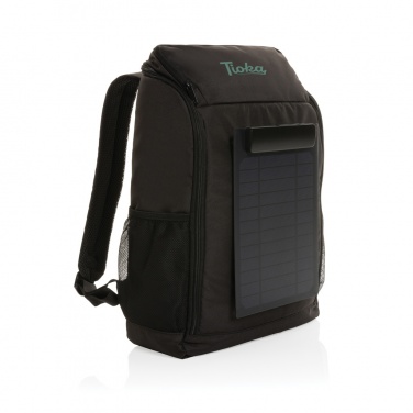 Logotrade promotional giveaway picture of: Pedro AWARE™ RPET deluxe backpack with 5W solar panel