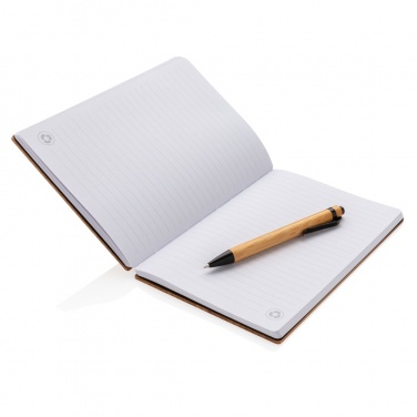 Logotrade promotional gift picture of: A5 Bamboo notebook & pen set