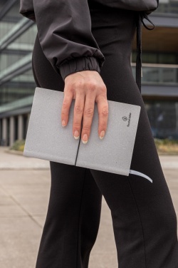 Logo trade business gifts image of: A5 recycled leather notebook