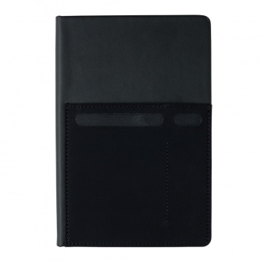 Logo trade promotional merchandise image of: A5 Deluxe notebook with smart pockets