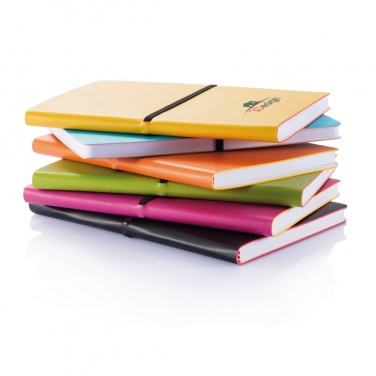 Logo trade promotional products image of: Deluxe softcover A5 notebook