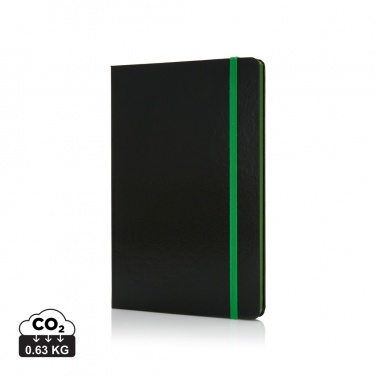 Logotrade business gift image of: Deluxe hardcover A5 notebook with coloured side