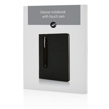 Logotrade business gifts photo of: Standard hardcover PU A5 notebook with stylus pen