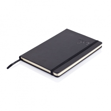 Logo trade promotional giveaways image of: Deluxe hardcover PU A5 notebook