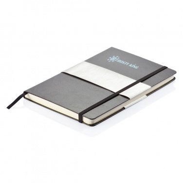 Logo trade promotional items image of: Deluxe hardcover A5 notebook