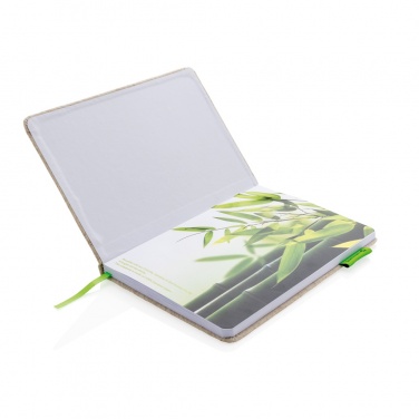 Logo trade promotional merchandise image of: A5 jute notebook