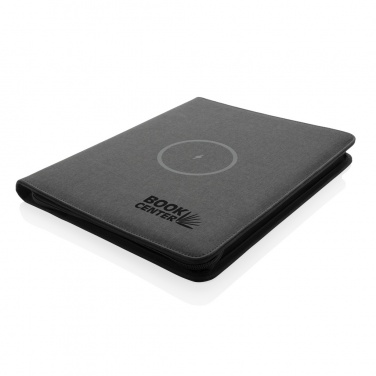 Logotrade promotional gift picture of: Air 5W wireless charging portfolio A4 w/ 5000 mAh powerbank