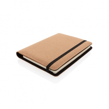 Logo trade promotional merchandise image of: Deluxe cork portfolio A5 with pen