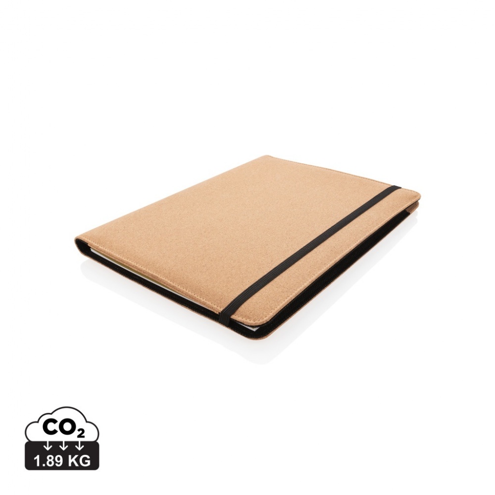 Logotrade promotional product picture of: Deluxe cork portfolio A4 with pen