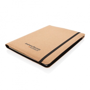 Logo trade promotional merchandise picture of: Deluxe cork portfolio A4 with pen