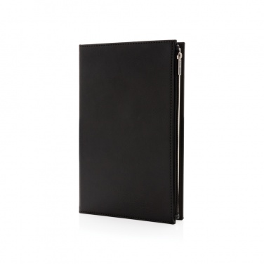 Logo trade promotional item photo of: Swiss Peak A5 PU notebook with zipper pocket