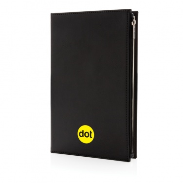 Logotrade promotional merchandise photo of: Swiss Peak A5 PU notebook with zipper pocket