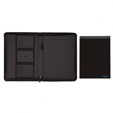 Logo trade promotional giveaways image of: Impact AWARE™ RPET A4 portfolio with zipper