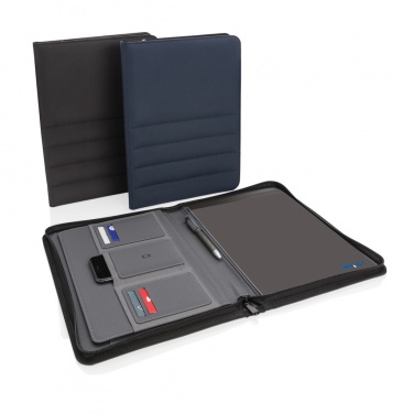 Logotrade business gift image of: Impact AWARE™ RPET A4 portfolio with zipper