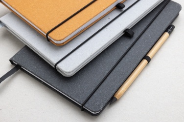 Logotrade promotional item picture of: Recycled leather hardcover notebook A5