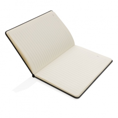 Logo trade promotional merchandise photo of: Deluxe hardcover PU notebook A5 with phone and pen holder