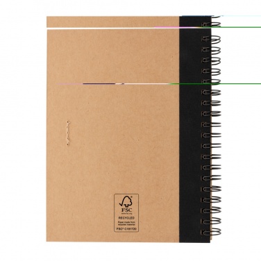 Logotrade promotional giveaway image of: Kraft spiral notebook with pen